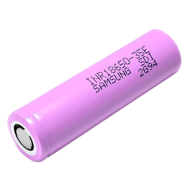 Samsung 35E 18650 3500mAh 8A Battery - Flat Top (2 Pack)
