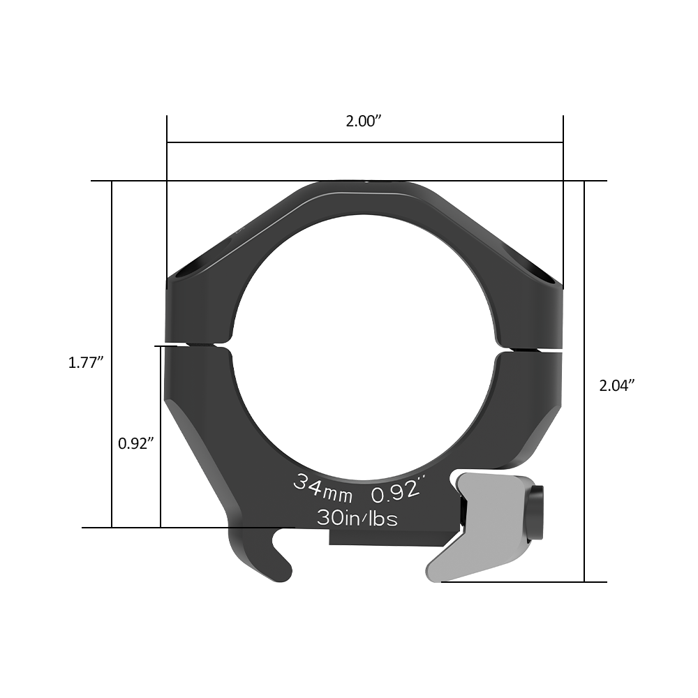 30mm HALO Ti™ Titanium Scope Rings