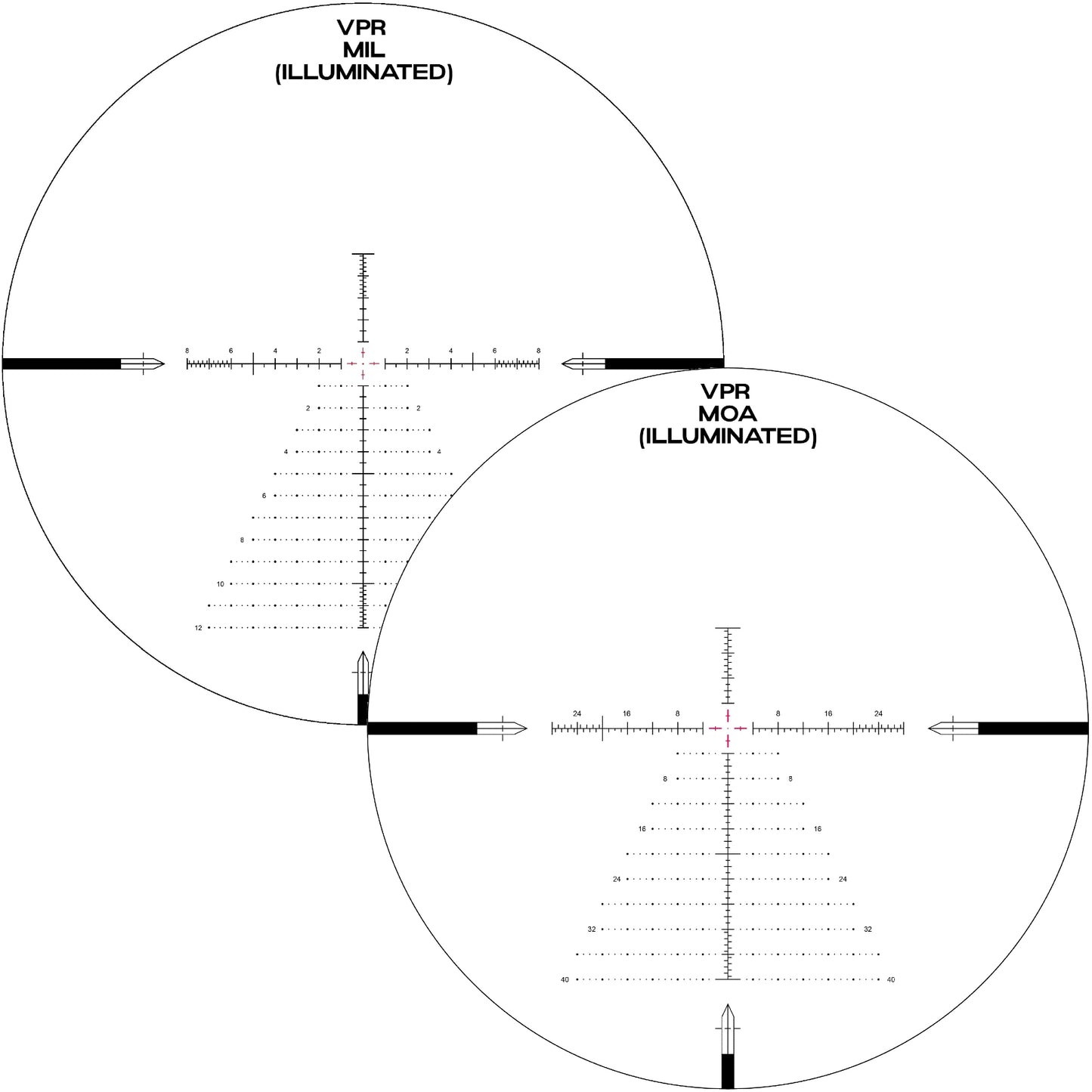 Arken Optics LH-4 4-16x44 FFP | Capped Tool-less Turrets | Illum. VPR/VHR | 30mm Tube